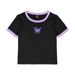 Santa Cruz Womens T-Shirt Night Critter Mini T-Shirt - Black - Skatewarehouse.co.uk