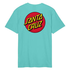 Santa Cruz T-Shirt Classic Dot Chest T-Shirt - Pool Blue - Skatewarehouse.co.uk