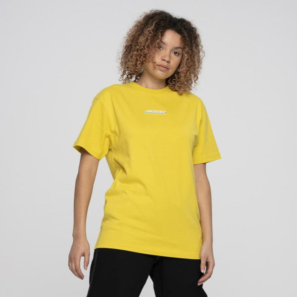 Santa Cruz T-Shirt Realm Dot T-Shirt - Gold - Skatewarehouse.co.uk