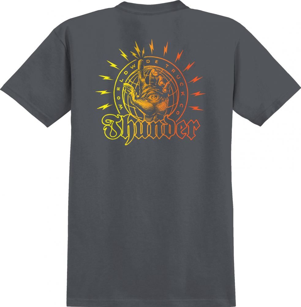 Thunder T-Shirt Electric Eye - Charcoal / Orange Fade - Skatewarehouse.co.uk