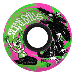 Slime Balls Skateboard Wheels Jay Howell OG 78a - Pink / Green Swirl - Skatewarehouse.co.uk