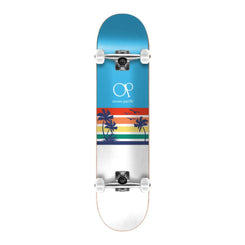 Ocean Pacific Sunset Park / Street Blue / White Complete Skateboard - 8.25"