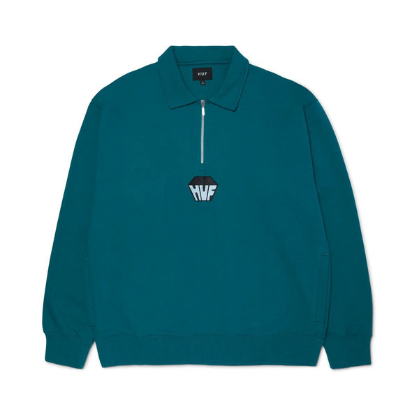 HUF Big Block 1 / 4 Zip French Terry (Sea Green)