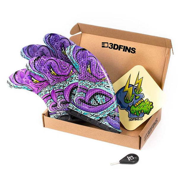 3D Fins - All Rounder 5 Fin - Medium - Kracken (FCS1 / Futures)