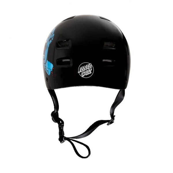Bullet x Santa Cruz Helmet Screaming Hand Youth - Gloss Black - Skatewarehouse.co.uk