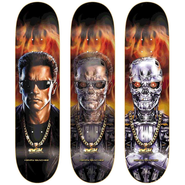 DGK T2 Terminator Sanchez (Lenticular) Transforming Graphic Skateboard Deck - 8.25