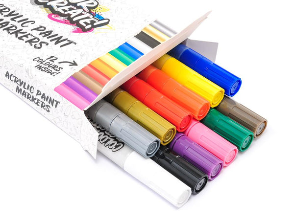 Colour Create Acrylic Paint Marker Pen Pack For Decks & Grip Tape