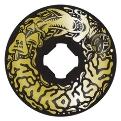 OJ Elite Hardline Skateboard Wheels Erick Winkowski Dope Planet - Black / Gold - Skatewarehouse.co.uk