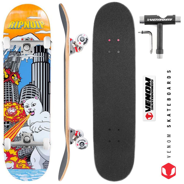 Rip N Dip Nermzilla x Venom Skateboards Custom Complete Skateboard - 8.25 - Skatewarehouse.co.uk
