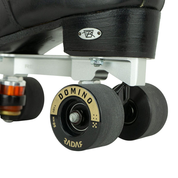 Radar (4) - Domino- Black / Gold - 50 x / 101A Skateboard Wheels - 31mm