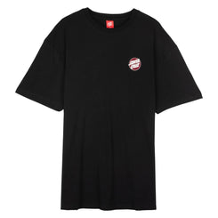 Santa Cruz T-Shirt Chest Dot Emb T-Shirt - Black - Skatewarehouse.co.uk