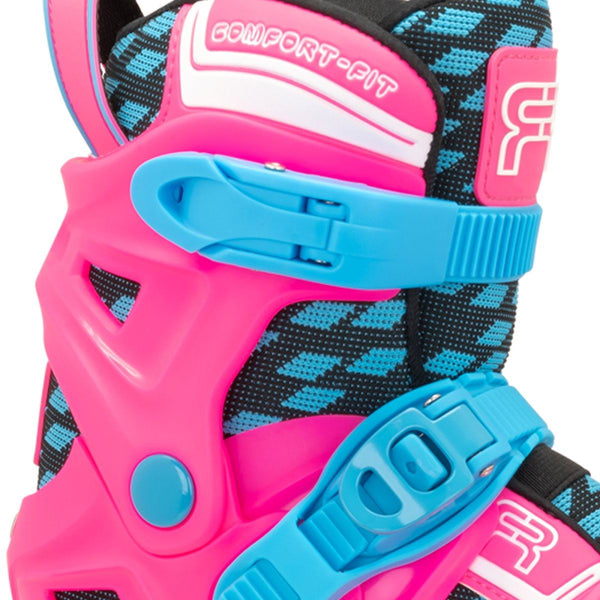 FR EZX Adjustable In-Line Skates - Pink / Sky Blue