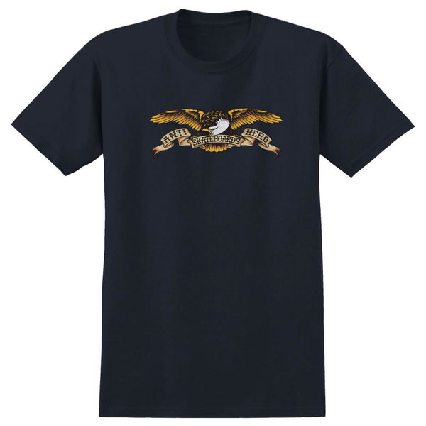 Antihero T-Shirt Eagle - Navy - Skatewarehouse.co.uk