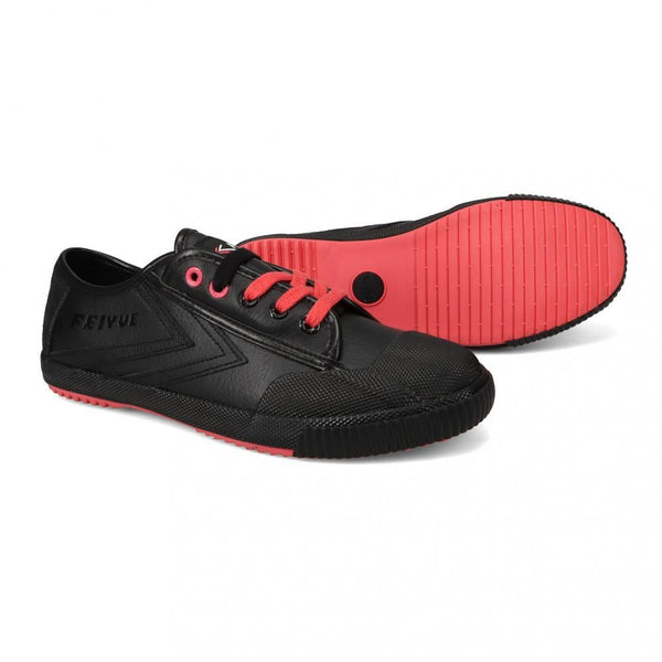 Feiyue Footwear Feiyue X Staple 1920 Martial Arts/Gym/Lifing Shoes - Black / Black Leather - Skatewarehouse.co.uk