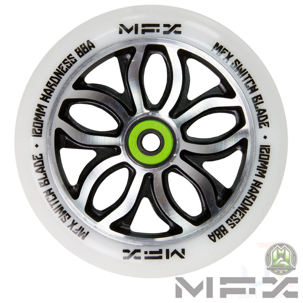 Madd Gear Mfx R Willy Switchblade Sig 120Mm Wheel - White - Skatewarehouse.co.uk