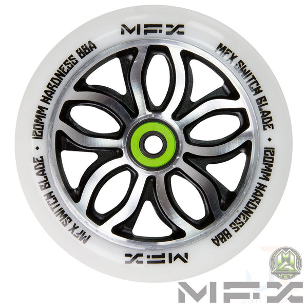 Madd Gear Mfx R Willy Switchblade Sig 120Mm Wheel - White - Skatewarehouse.co.uk