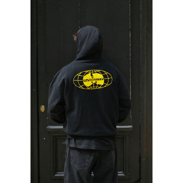 Magenta Shaolin Hoodie Black