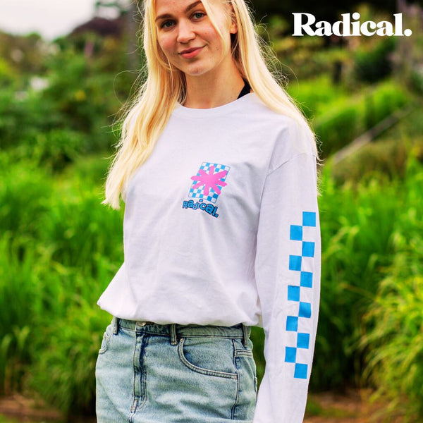 Radical. So Rad unisex Long Sleeve T-shirt - White - Skatewarehouse.co.uk