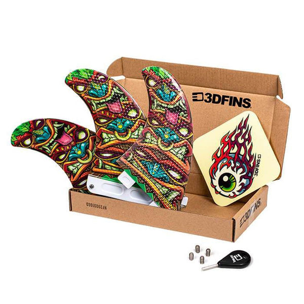 3D Fins - Thruster Surf / SUP - Tikitok (2+1)