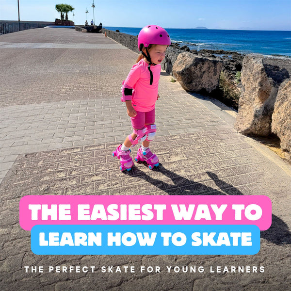 CORE Kids Stomp & Roll Adjustable Learner - Pink / Blue Quad Skates - UK Junior 5-12 / EU 22-30