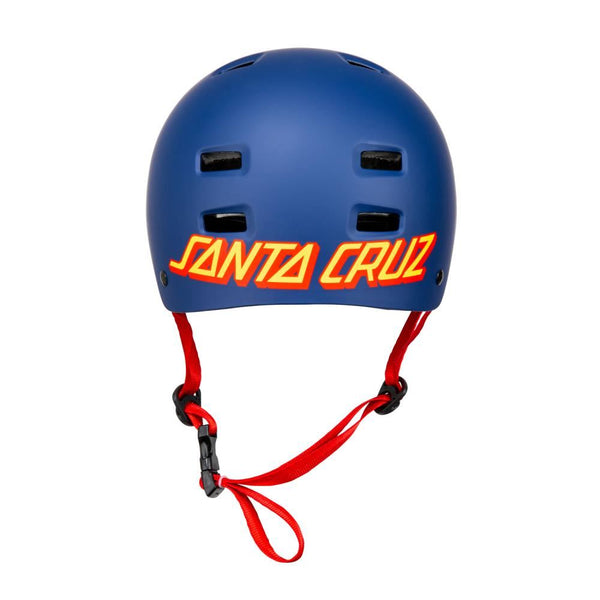 Bullet x Santa Cruz Helmet Strip Logo - Matt Blue - Skatewarehouse.co.uk