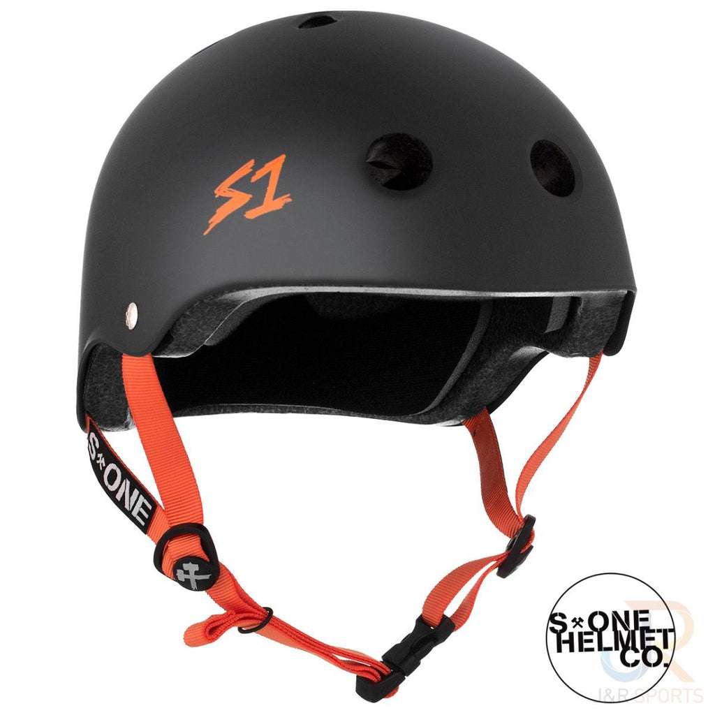 S1 Lifer Helmets - Black Matt inc Orange Strap