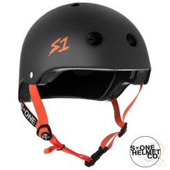 S1 Lifer Helmets - Black Matt inc Orange Strap