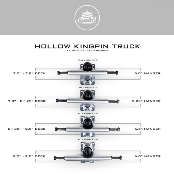 Sushi Hollow Kingpin Skateboard Trucks - 5.5