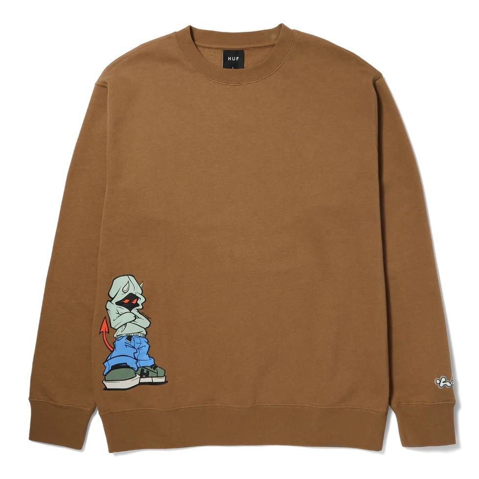 HUF Hell Razor Crewneck (Camel) - S