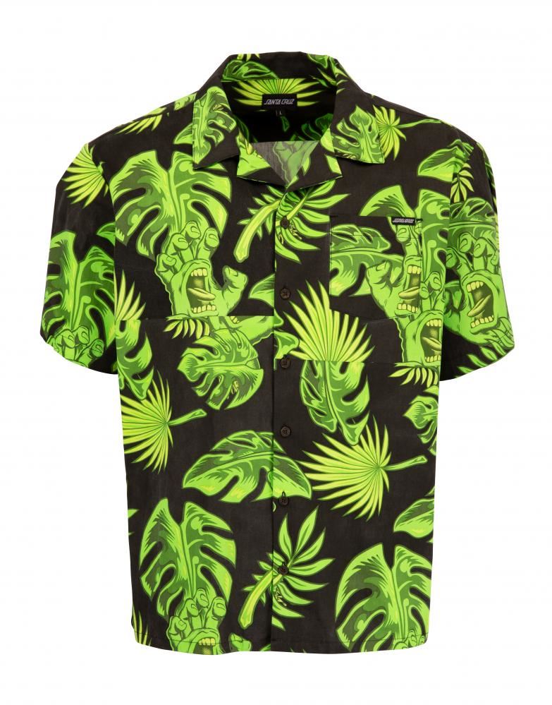 Santa Cruz Shirt Cabana S/S Shirt - Black - Skatewarehouse.co.uk