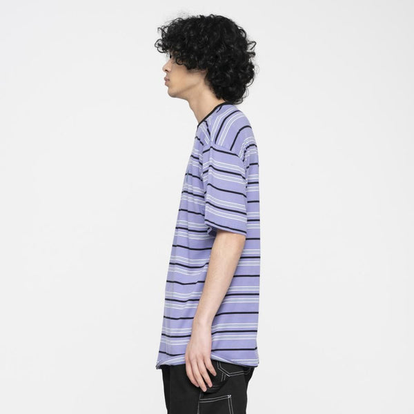 Santa Cruz Custom T-Shirt Mini Hand Stripe T-Shirt - Digital Lavender Stripe - Skatewarehouse.co.uk
