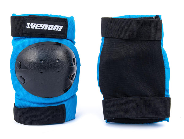 Venom Triple Knee/Elbow/Wrist Pad Set - Blue Black - Skatewarehouse.co.uk