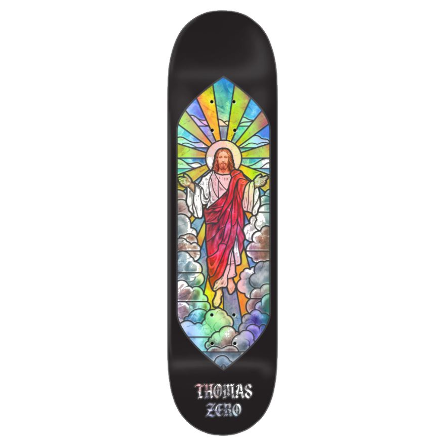 Zero Skateboard Stained Glass Jamie Thomas Skateboard Deck - 8.25" - Skatewarehouse.co.uk