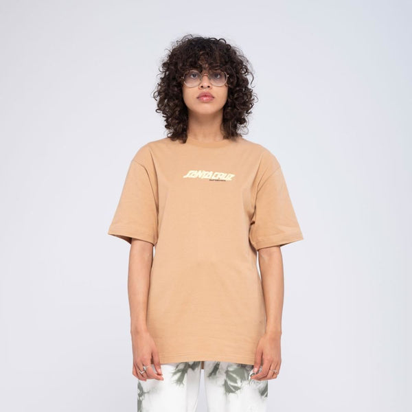 Santa Cruz T-Shirt Stroll T-Shirt - Sandstone - Skatewarehouse.co.uk
