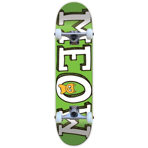 Meow Logo Green Complete Skateboard - 7.75