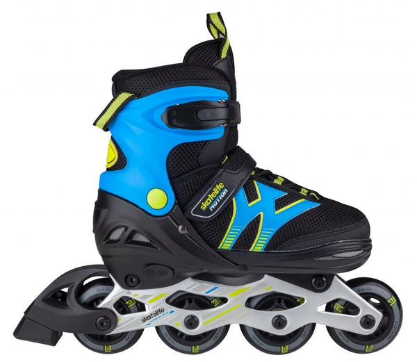 Skatelife Inline Skates Motion Adjustable Small - Black/Blue - UK 8J- 11J - Skatewarehouse.co.uk