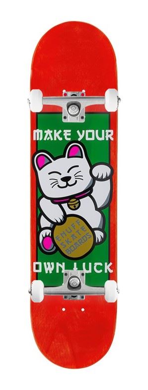 Enuff Designer - 8.25" - Lucky Cat Red x Venom Custom Complete Skateboard - 8.25"