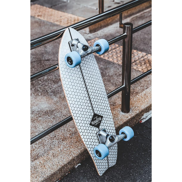 Mindless Surf Skate Fish Tail White Surfskate Skateboard 29.5