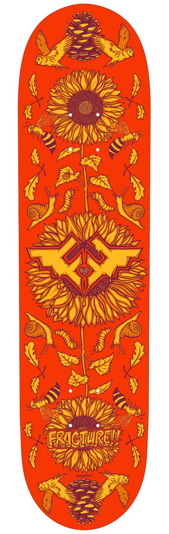 Fracture x Adswarm 2 Skateboard Deck - 8.0