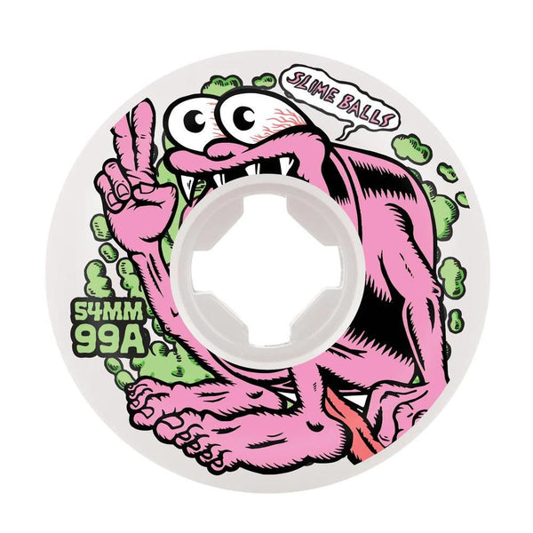 Slime Balls Hardline Skateboard Wheels Gremmie Vomit Mini 99a - White - Skatewarehouse.co.uk