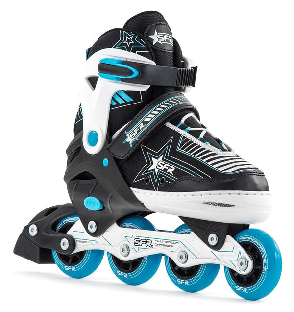 SFR Pulsar Adjustable Inline Skates - Blue - Skatewarehouse.co.uk