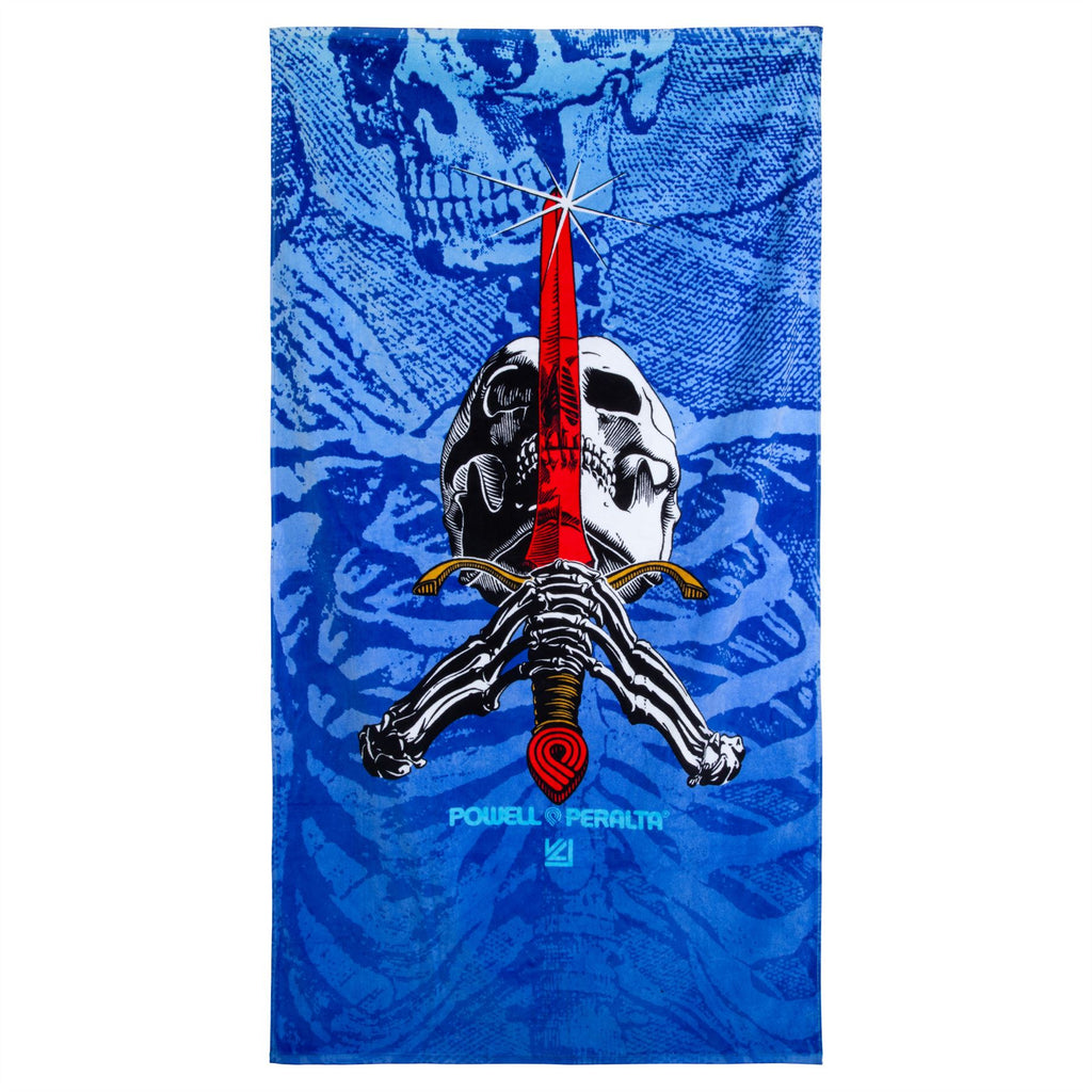 Powell-Peralta • Skull & Sword • Beach Towel • Blue Fade