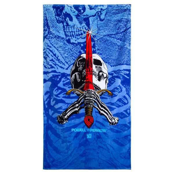 Powell-Peralta • Skull & Sword • Beach Towel • Blue Fade