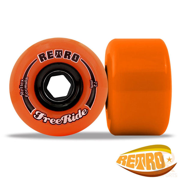 Retro - Reflex Freerides - Orange Plus - 72/89A - Set 4 - Skatewarehouse.co.uk