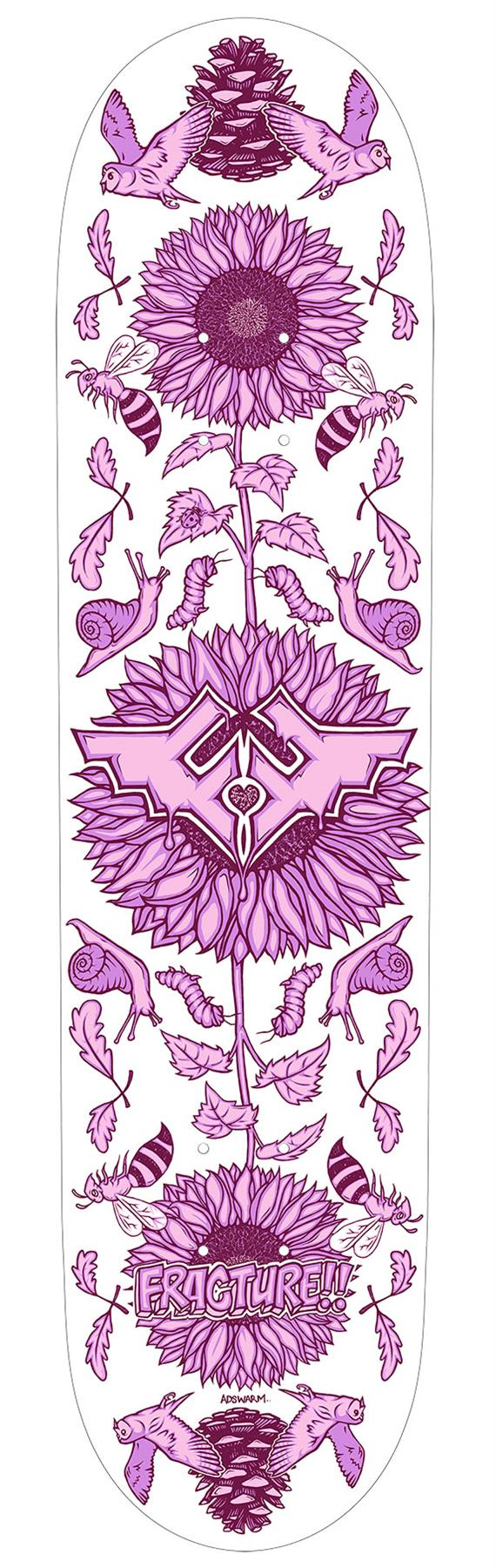 Fracture x Adswarm 2 Skateboard Deck - 7.75