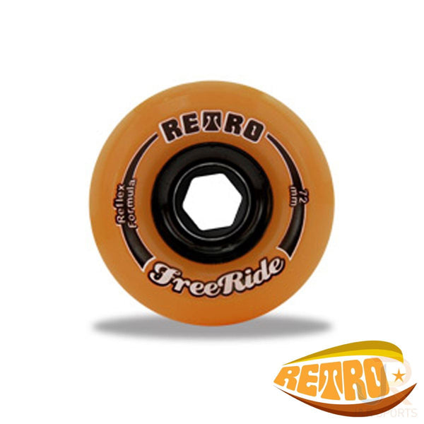 Retro - Reflex Freerides - Orange - 72 / 86A - Set 4 Accessories