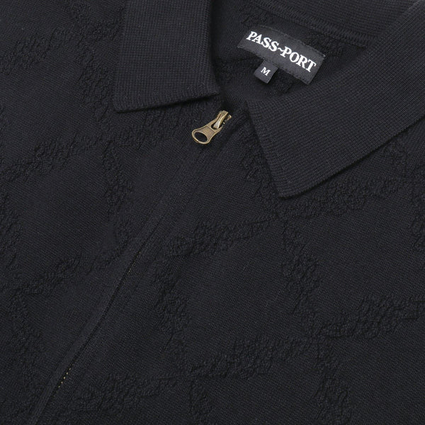 Pass~Port Brasco Zip SS Knit (Black) Accessories - L
