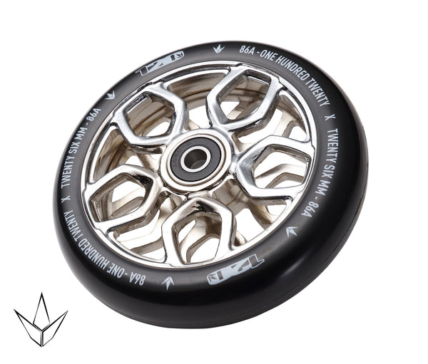 Blunt LAMBO 120MM - Chrome / Black Scooter Wheels