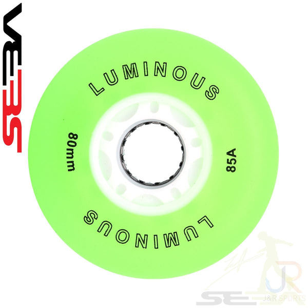 Seba Luminous Wheel (4) - Green / White - 72mm (Set of 4)