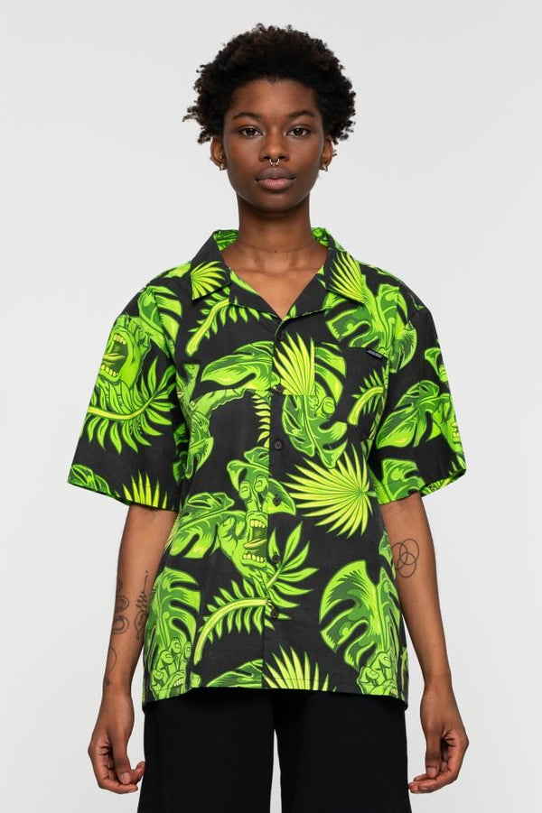 Santa Cruz Shirt Cabana S/S Shirt - Black - Skatewarehouse.co.uk